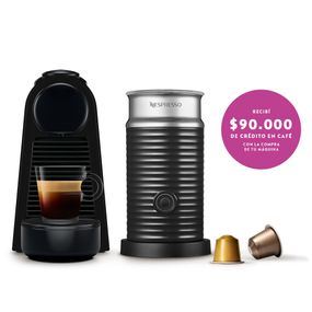 Cafetera Nespresso Essenza D Mini + Aeroccino Negra