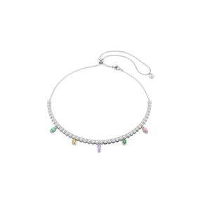 Collar Tennis Ariana Grande x Swarovski, Tallas mixtas, Multicolor, Baño de rodio