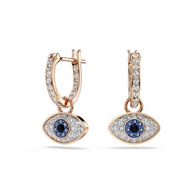 Pendientes Symbolica, Ojo, Multicolores, Baño tono oro rosa