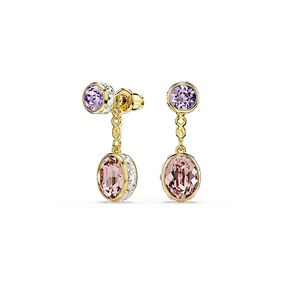 Pendientes Chroma, Tallas mixtas, Multicolores, Baño tono oro