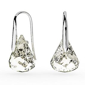 Pendientes Lunar, Grises , Baño de rodio