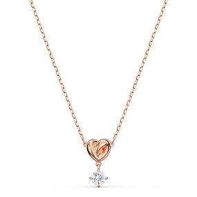 Colgante Lifelong Heart Blanco - Baño tono Oro Rosa