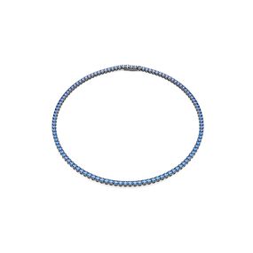 Collar Tennis Matrix, Talla redonda, Azul, Baño de rutenio