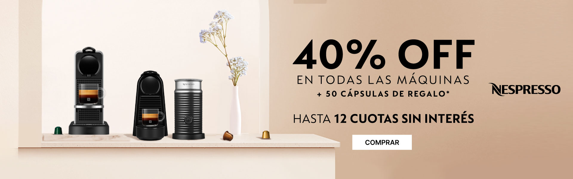 35%Off en Todas las Máquinas Nesspreso