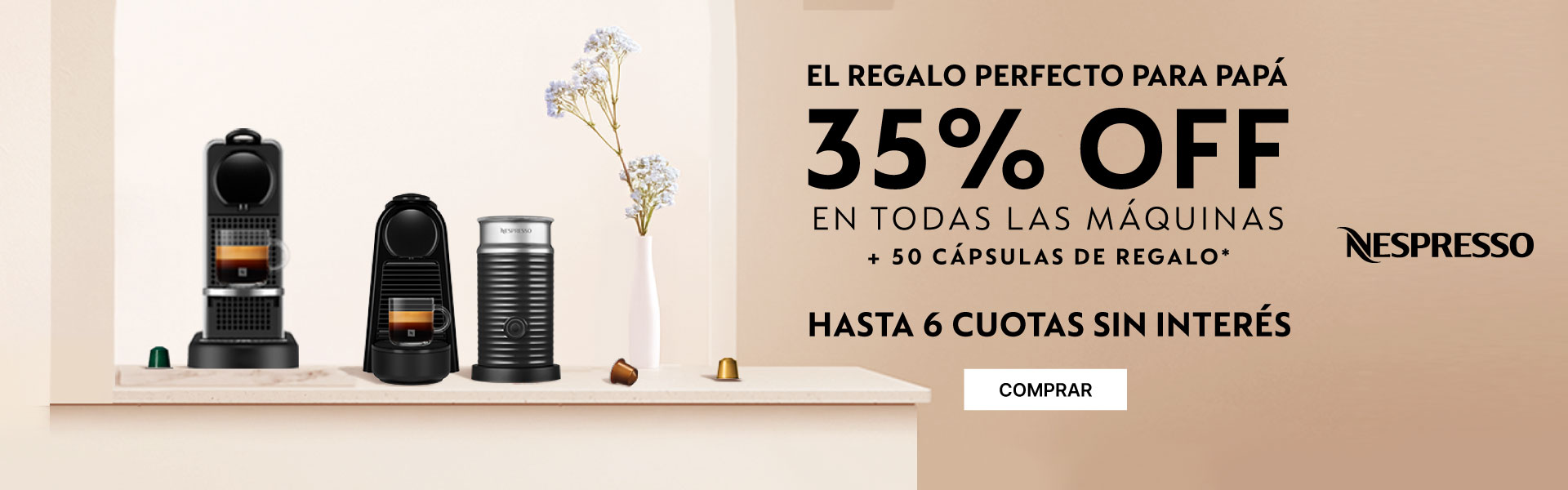 35%Off en Todas las Máquinas Nesspreso
