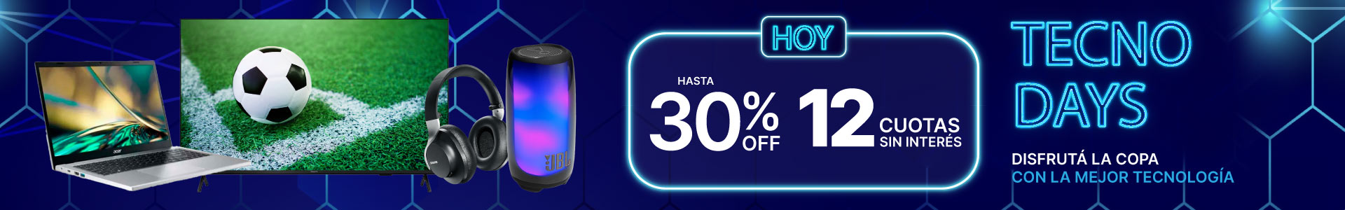 Desuentos de hasta 30% Off y 12 cuotas sin interés
