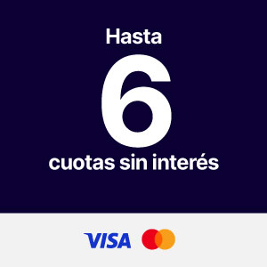 Hasta 6 cuotas sin interés