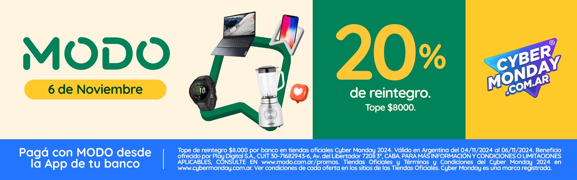 20% Off MODO en Cyber Monday 2024