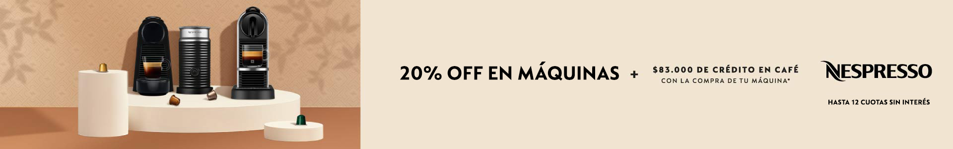 Aprovechá 20% off + 12 cuotas sin interés